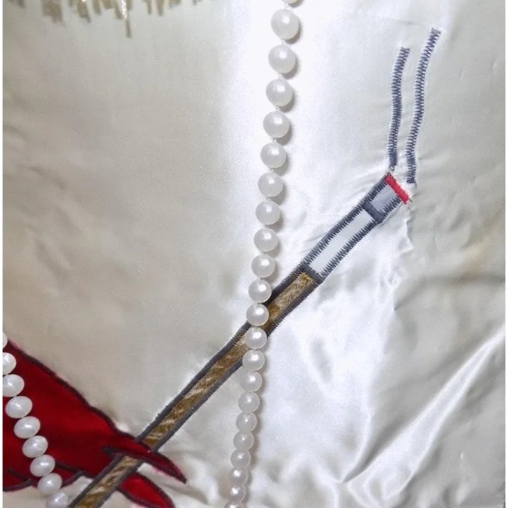 Flapper Dress Cocktail Apron w/ Pearls & Cigarette Gloved Hand Costume Vtg 60's